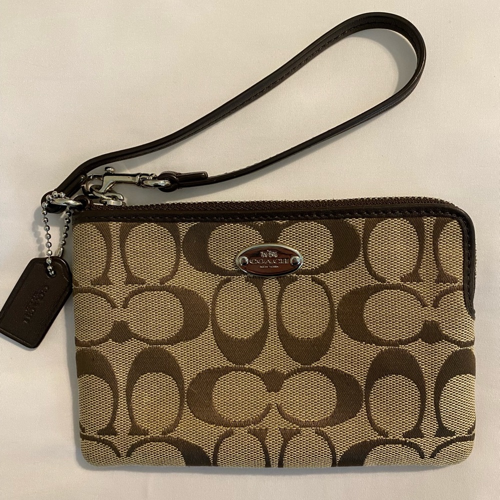 Brown Coach Wristlet